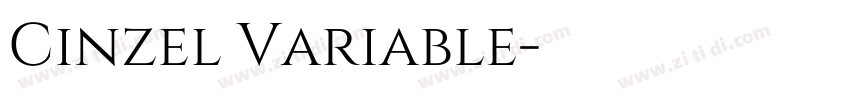 Cinzel Variable字体转换